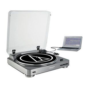 Audio-Technica AT-LP60-USB Fully Automatic Belt-Drive Turntable - Silver